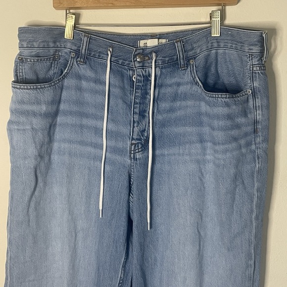 Madewell Jeans Low Slung Baggy Womens 32 /14 Medium Wash Denim Button Fly - Picture 4 of 16